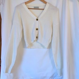 Urban Outfitters Cropped Knit button sweater
